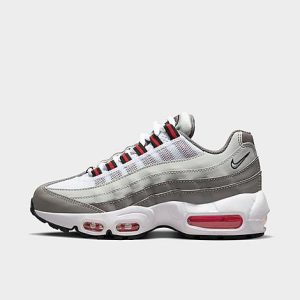 Nike Big Kids&apos; Air Max 95 Recraft Casual Shoes in Grey/Light Silver Size 5.0 Leather - 3172751