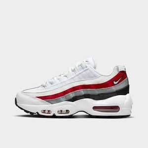 Nike Big Kids&apos; Air Max 95 Recraft Casual Shoes in Black/White/Black Size 5.0 Leather - 3150396