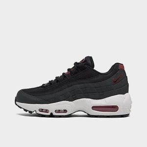 Nike Big Kids&apos; Air Max 95 Recraft Casual Shoes in Black/Anthracite Size 7.0 Leather - 3221310