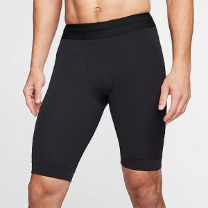 Nike Men&apos;s Yoga Dri-FIT Shorts in Black/Black Size 2XLT Polyester/Spandex - 5859850
