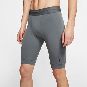 Nike Men&apos;s Yoga Dri-FIT Shorts in Grey/Iron Grey Size 2XLT Polyester/Spandex - 5859866