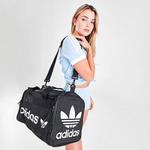 Adidas Originals Santiago II Duffel Bag in Black/Black Nylon - 8096886