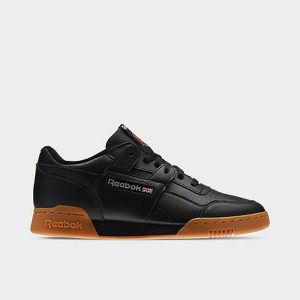 Reebok Men&apos;s Workout Plus Casual Shoes in Black/Black Size 6.5 Leather - 3160655