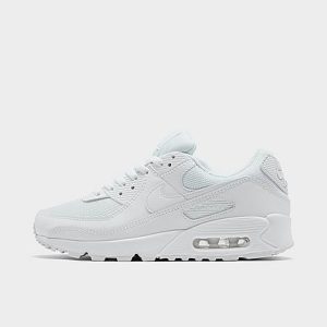 Nike Men&apos;s Air Max 90 Casual Shoes in White/White Size 12.5 Leather - 5166851