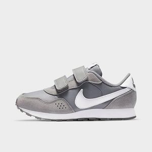 Nike Boys&apos; Little Kids&apos; MD Valiant Hook-and-Loop Casual Shoes in Grey/Particle Grey Size 13.0 Suede - 3053754