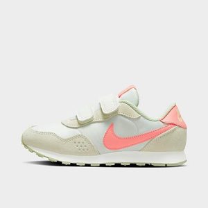 Nike Boys&apos; Little Kids&apos; MD Valiant Hook-and-Loop Casual Shoes in Green/Pink/White/Summit White Size 13.0 Suede - 3525440