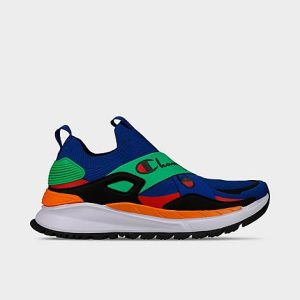 Champion Men&apos;s Reflex X Lo Casual Shoes in Blue/Surf The Web Size 11.0 Leather/Knit - 3536884