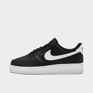 Nike Men&apos;s Air Force 1 &apos;07 Casual Shoes in Black/Black Size 18.0 Leather - 3076996