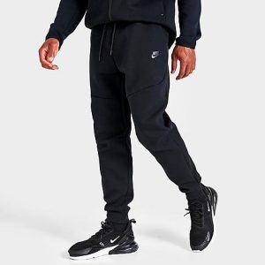 Nike Tech Fleece Taped Jogger Pants in Black/Black Size XLT Cotton/Polyester/Fleece - 5701113