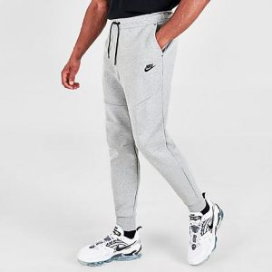 Nike Tech Fleece Taped Jogger Pants in Grey/Dark Grey Heather Size XLT Cotton/Polyester/Fleece - 5701776