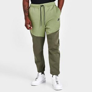 Nike Tech Fleece Taped Jogger Pants in Green/Medium Olive Size 2XL Cotton/Polyester/Fleece - 5821896