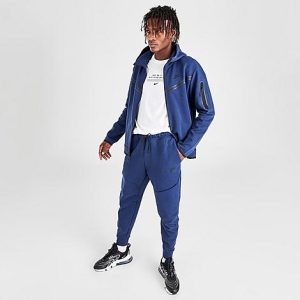 Nike Tech Fleece Taped Jogger Pants in Blue/Midnight Navy Size 3XL Cotton/Polyester/Fleece - 5712201