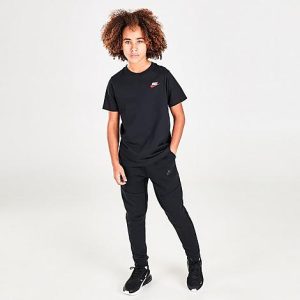 Nike Kids&apos; Sportswear Tech Fleece Jogger Pants in Black/Black Size XS 100% Cotton/Polyester/Fleece - 5691859