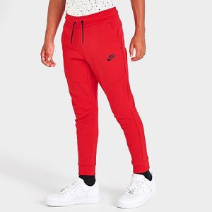 Nike Kids&apos; Sportswear Tech Fleece Jogger Pants in Red/University Red Size XL 100% Cotton/Polyester/Fleece - 5691869
