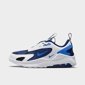Nike Little Kids&apos; Air Max Bolt Casual Shoes in White/Blue Void Size 13.0 Leather - 3053644
