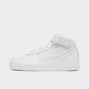 Nike Men&apos;s Air Force 1 Mid &apos;07 Casual Shoes in White/White Size 14.0 Leather - 5671060