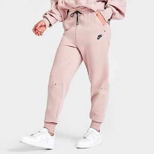 Nike Women&apos;s Sportswear Tech Fleece Jogger Pants in Pink/Pink Oxford Size 2XL Cotton/Polyester/Fleece - 5883371