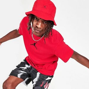 Jordan Jumpman Short-Sleeve Crew T-Shirt in Red/Gym Red Size 3XL Cotton/Polyester - 5721825