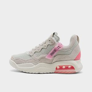 Jordan Women&apos;s MA2 Casual Shoes in Grey/Light Bone Size 11.5 Leather/Suede - 3080480