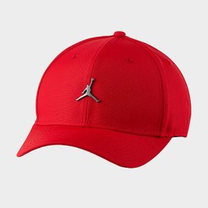 Jordan Jumpman Classic99 Metal Logo Strapback Hat in Red/Gym Red Cotton/100% Nylon/Polyester - 8097814
