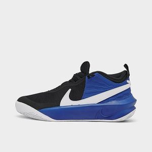 Nike Big Kids&apos; Team Hustle D 10 Basketball Shoes in Black/Black Size 7.0 Leather - 3217555