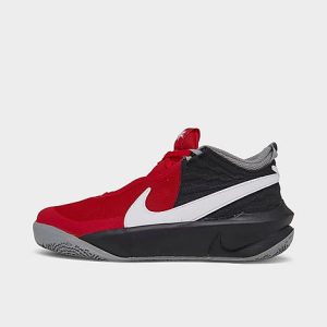 Nike Big Kids&apos; Team Hustle D 10 Basketball Shoes in Red/University Red Size 7.0 Leather - 3217531