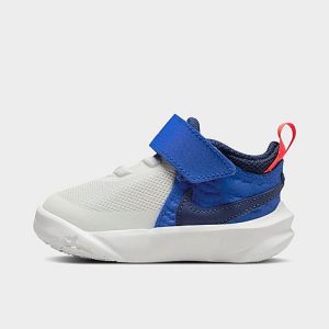 Nike Kids&apos; Toddler Team Hustle D 10 Basketball Shoes in Blue/White/Summit White Size 10.0 Leather - 3525159
