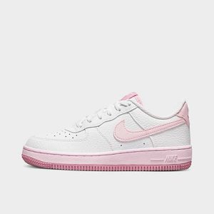 Nike Girls&apos; Little Kids Force 1 Casual Shoes in White/White Size 12.0 Leather - 3175618