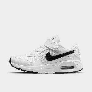 Nike Little Kids&apos; Air Max SC Casual Shoes in White/White Size 13.5 Leather - 3197833
