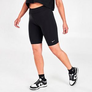 Nike Women&apos;s Sportswear Essential Bike Shorts in Black/Black Size XS Cotton/Polyester/Spandex - 5648942