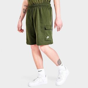 Nike Men&apos;s Sportswear Club Fleece Cargo Shorts in Green/Rough Green Size 2XL Cotton/Polyester/Fleece - 5775492