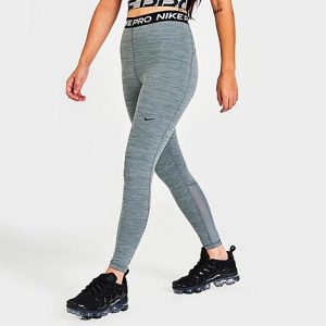 Nike Women&apos;s Pro 365 High-Waisted Cropped Leggings in Black/Black Size XS Polyester/Spandex/Fiber - 5847138