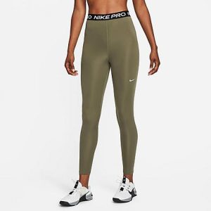 Nike Women&apos;s Pro 365 High-Waisted Cropped Leggings in Brown/Medium Olive Size Large Polyester/Spandex/Fiber - 5888954