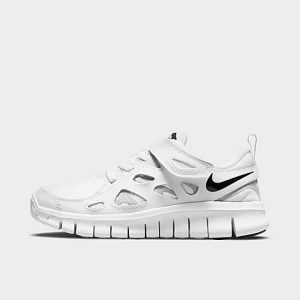 Nike Boys&apos; Little Kids&apos; Free Run 2 Running Shoes in White/White Size 13.0 Leather - 3120599