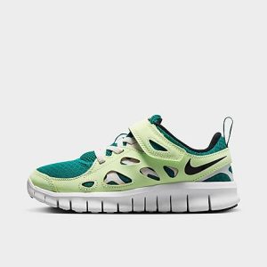Nike Boys&apos; Little Kids&apos; Free Run 2 Running Shoes in Green/Bright Spruce Size 13.5 Leather - 3554709