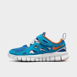 Nike Boys&apos; Little Kids&apos; Free Run 2 Running Shoes in Blue/Laser Blue Size 13.5 Leather - 3525425