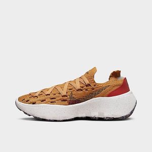 Nike Women&apos;s Space Hippie 04 Casual Shoes in Brown/Wheat Size 9.0 Polyester/Plastic - 3159934