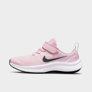 Nike Girls&apos; Little Kids&apos; Star Runner 3 Hook-and-Loop Running Shoes in Pink/ Size 13.0 - 3008008