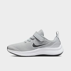 Nike Little Kids&apos; Star Runner 3 Hook-and-Loop Running Shoes in Grey/Light Smoke Grey Size 13.0 - 3209538