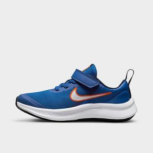 Nike Little Kids&apos; Star Runner 3 Hook-and-Loop Running Shoes in Blue/Game Royal Size 11.0 - 3525513