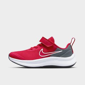 Nike Little Kids&apos; Star Runner 3 Hook-and-Loop Running Shoes in Red/University Red Size 13.0 - 3215370
