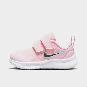 Nike Girls&apos; Toddler Star Runner 3 Hook-and-Loop Running Shoes in Pink/Pink Foam Size 3.0 - 3215341