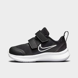 Nike Kids&apos; Toddler Star Runner 3 Hook-and-Loop Running Shoes in Black/Black Size 10.0 - 3197885
