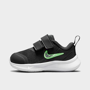 Nike Kids&apos; Toddler Star Runner 3 Hook-and-Loop Running Shoes in Black/Black Size 7.0 - 3197891