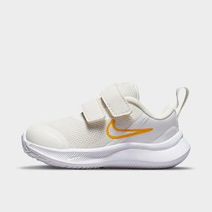 Nike Kids&apos; Toddler Star Runner 3 Hook-and-Loop Running Shoes in White/Phantom Size 4.0 - 3215344