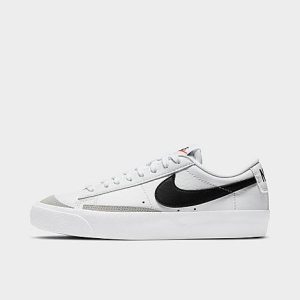 Nike Big Kids&apos; Blazer Low &apos;77 Casual Shoes in White/White Size 7.0 Leather - 3000525