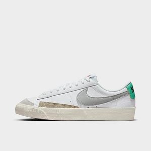 Nike Big Kids&apos; Blazer Low &apos;77 Casual Shoes in White/White Size 7.0 Leather - 3551719