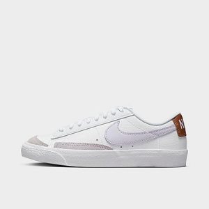 Nike Big Kids&apos; Blazer Low &apos;77 Casual Shoes in White/White Size 7.0 Leather - 3551727