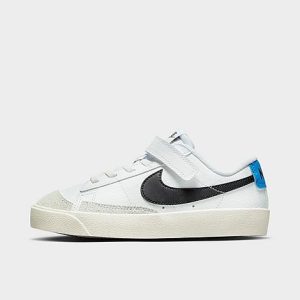 Nike Little Kids&apos; Blazer Low &apos;77 Casual Shoes in White/White Size 3.0 Leather/Suede - 3524681