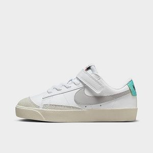 Nike Little Kids&apos; Blazer Low &apos;77 Casual Shoes in White/White Size 13.5 Leather/Suede - 3554733